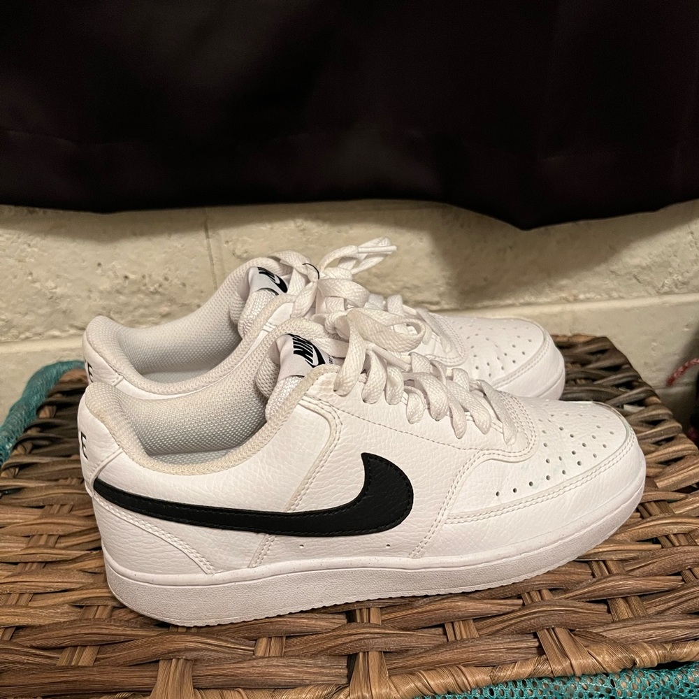 Nike Court Vision Low White & Silver Women's Size 7.5